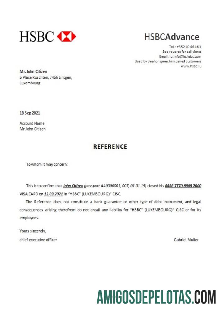 Referência de fechamento do HSBC em Luxemburgo baixar para verificação